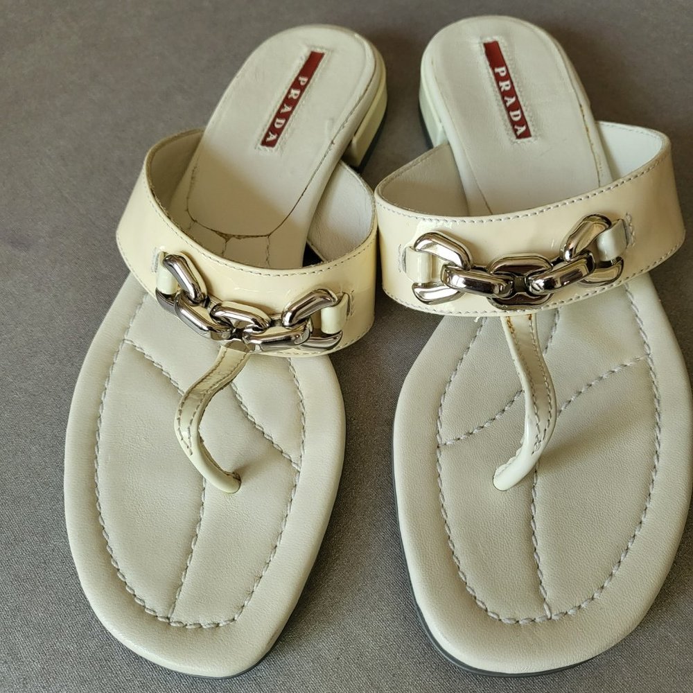 Prada Leather Sandals - Picture 9 of 10